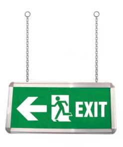 Two-Side LED Fire Exit Sign with Hanging Chain
