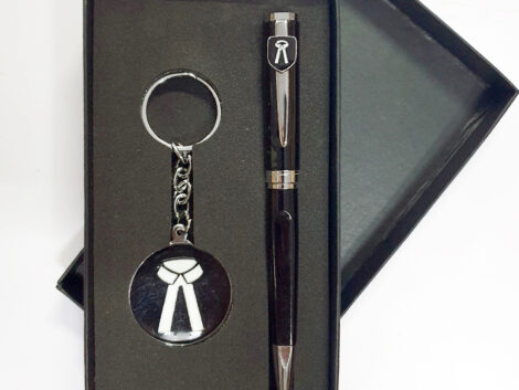 CA Logo Engraved Metal Pen & Keyring Combo Pen Gift Set