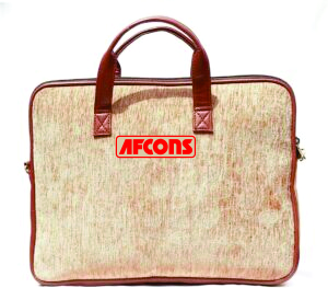 -LAPTOP BAG JUTE With Custom Name and Logo Printing