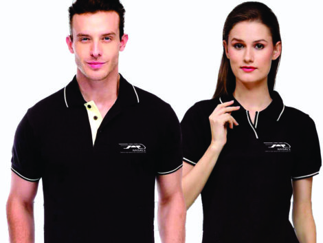 Coffee Brown Polo T-Shirt with Cream Tipping (Men & Women) – With Custom Logo Print