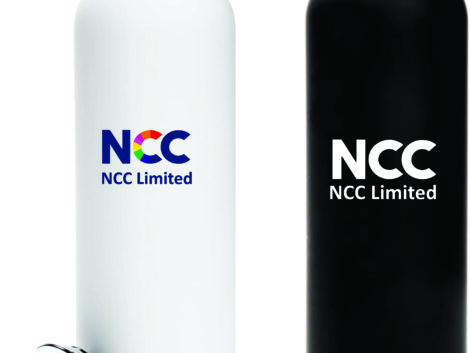 Rubber-Coated Bottle with Logo Print