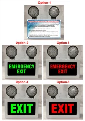 SELF CONTAIND NON – MAINED EMERGENCY EXIT SIGN +