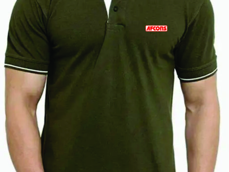 White-Green Polo T-Shirt with White Tipping (Men’s) – With Custom Logo Print