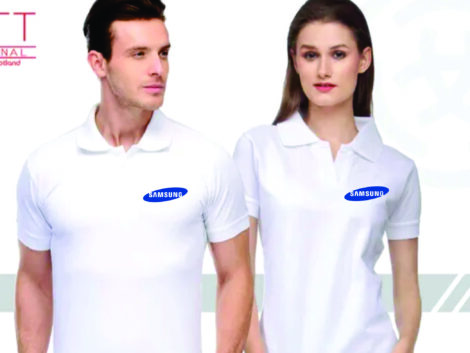 Classic White Polo T-Shirt (Unisex) – With Custom Logo Print