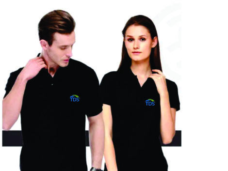 Classic Black Polo T-Shirt (Unisex) – With Custom Logo Print