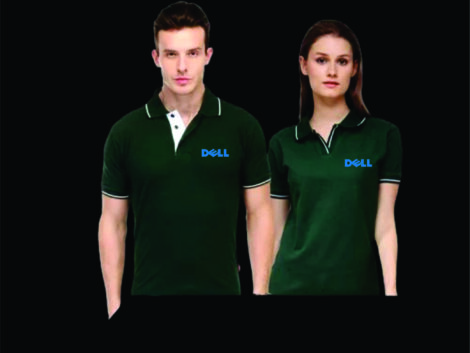 Bottle Green with White Tip Polo T-Shirt (Unisex) – With Custom Logo Print