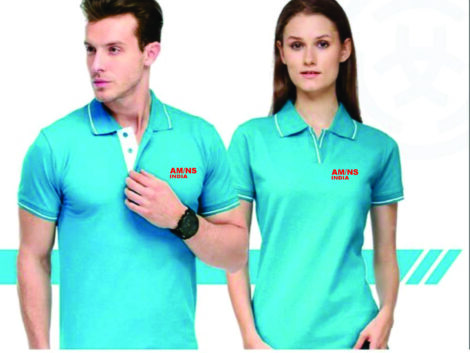 Electric Green Polo T-Shirt with White Tipping (Unisex) – With Custom Logo Print