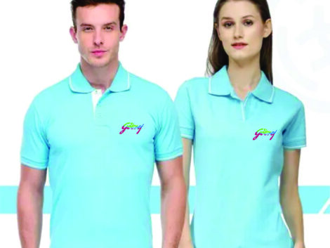Electric Blue Polo T-Shirt with White Tipping (Unisex) – With Custom Logo Print